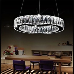 Lampadari di cristallo Illuminazione Moderna Anelli Singoli K9 Grandi lampade da soffitto per interni in cristallo