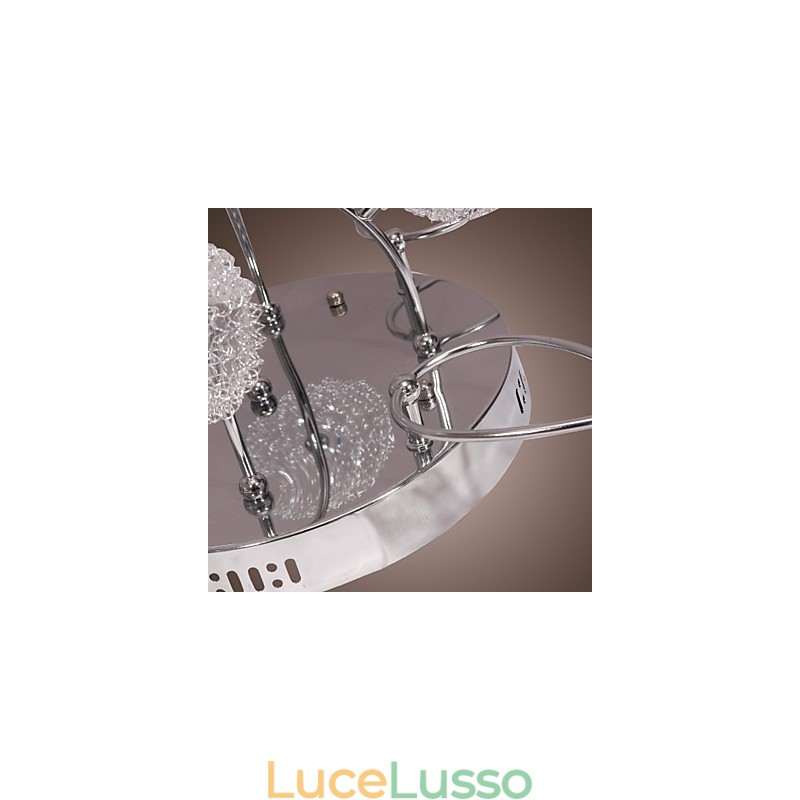 Lampada da soffitto G4 12 luci in ferro con paralumi in alluminio