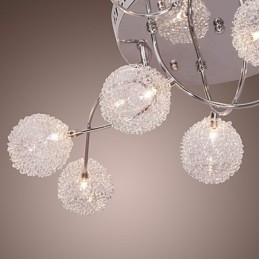 Lampada da soffitto G4 12 luci in ferro con paralumi in alluminio