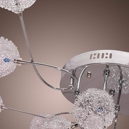 Lampada da soffitto G4 12 luci in ferro con paralumi in alluminio