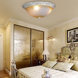 Bianco Montaggio a filo Giallo chiaro Vetro bianco Resina Modello Intaglio Classico europeo