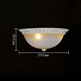 Bianco Montaggio a filo Giallo chiaro Vetro bianco Resina Modello Intaglio Classico europeo