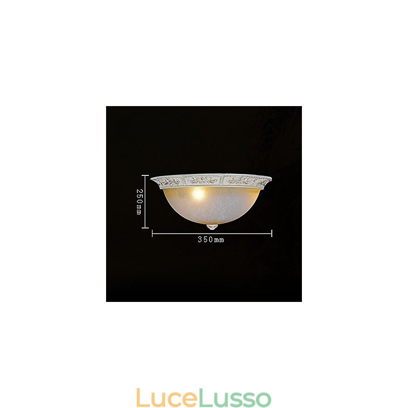 Bianco Montaggio a filo Giallo chiaro Vetro bianco Resina Modello Intaglio Classico europeo
