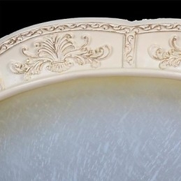Bianco Montaggio a filo Giallo chiaro Vetro bianco Resina Modello Intaglio Classico europeo