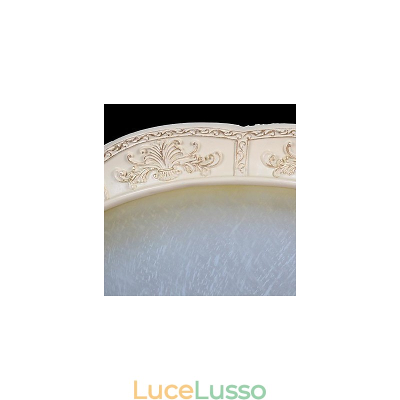 Bianco Montaggio a filo Giallo chiaro Vetro bianco Resina Modello Intaglio Classico europeo