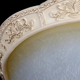 Bianco Montaggio a filo Giallo chiaro Vetro bianco Resina Modello Intaglio Classico europeo