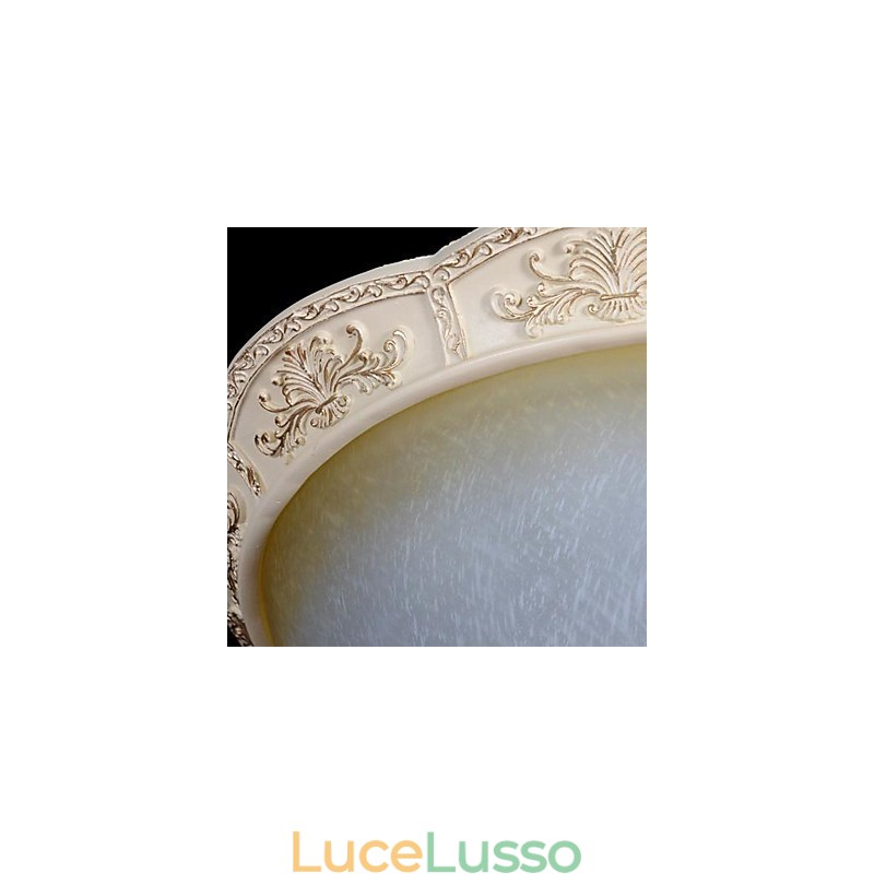 Bianco Montaggio a filo Giallo chiaro Vetro bianco Resina Modello Intaglio Classico europeo