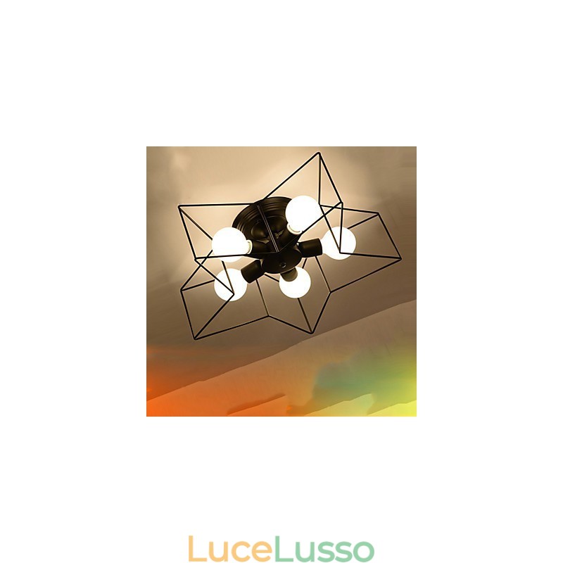 Breve illuminazione a stella a cinque punte personalizzata moderna lampada da soffitto per bambini