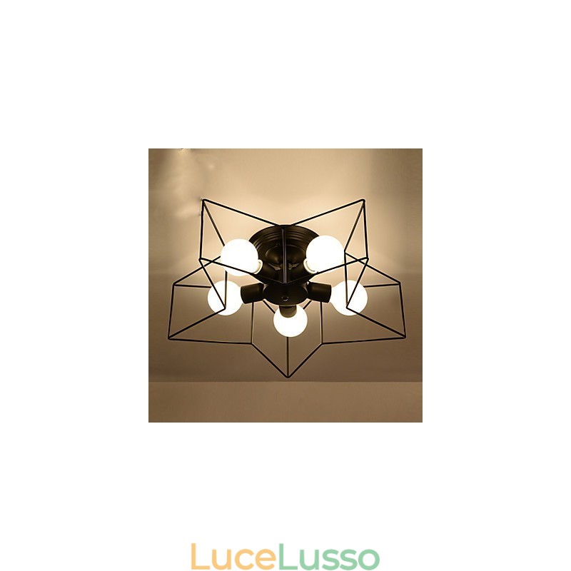 Breve illuminazione a stella a cinque punte personalizzata moderna lampada da soffitto per bambini