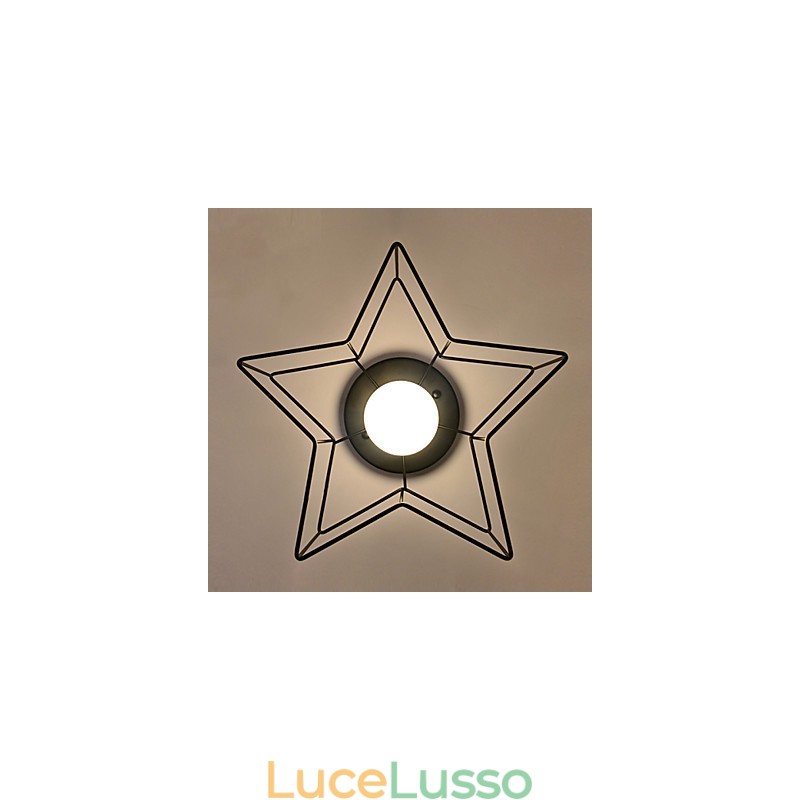 Breve illuminazione a stella a cinque punte personalizzata moderna lampada da soffitto per bambini