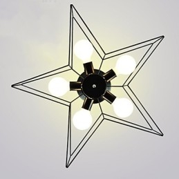 Breve illuminazione a stella a cinque punte personalizzata moderna lampada da soffitto per bambini