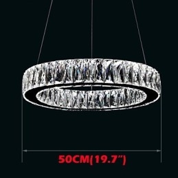Lampadari di cristallo Illuminazione Moderna Anelli Singoli K9 Grandi lampade da soffitto per interni in cristallo