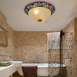 Lampada da soffitto in vetro bianco giallo resina argento intaglio classico europeo