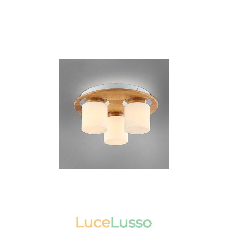 Luci da soffitto moderne in legno originali ad alta luminosità in stile country