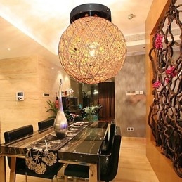 1 lampada da soffitto con paralume a forma di palla