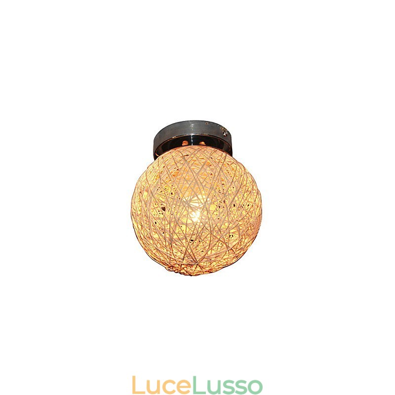 1 lampada da soffitto con paralume a forma di palla