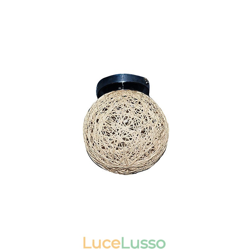 1 lampada da soffitto con paralume a forma di palla