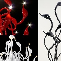 Lampadario moderno e contemporaneo in metallo dipinto a sospensione