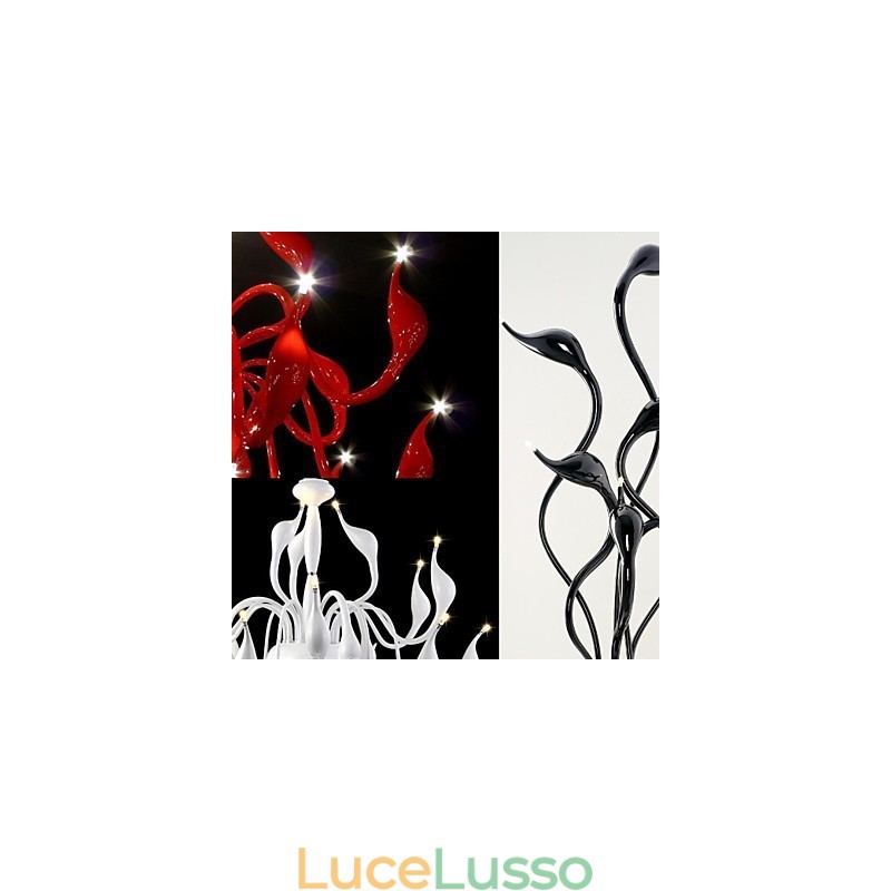 Lampadario moderno e contemporaneo in metallo dipinto a sospensione