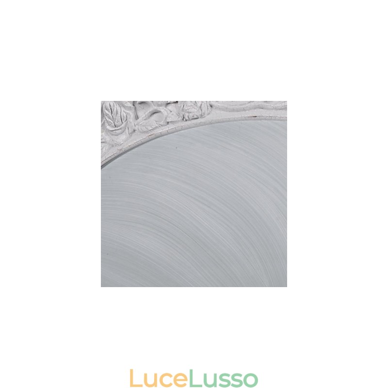 Lampada da soffitto bianca in vetro e resina intagliata classica europea