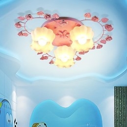Lampada creativa Lampada Contratta Rurale Dolce Rosa Rosa 3 Assorbe la luce della cupola