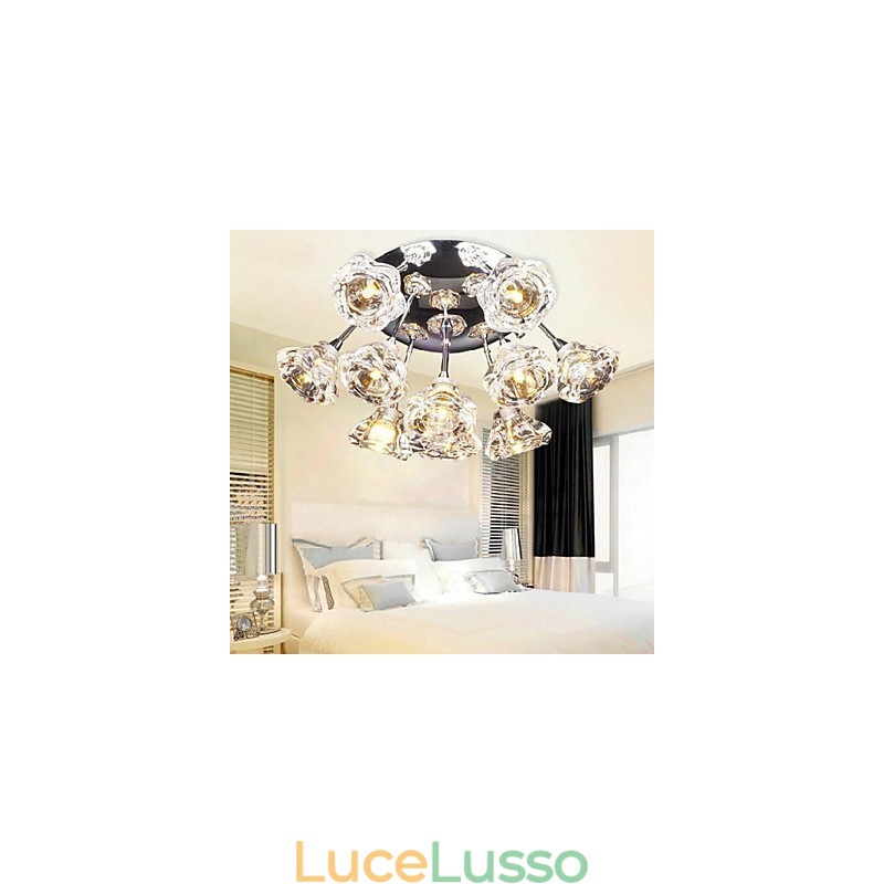 Moderno Contemporaneo Rustico Lodge Cromato Metallo Montaggio a Filo