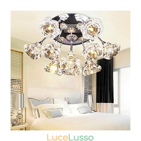 Moderno Contemporaneo Rustico Lodge Cromato Metallo Montaggio a Filo