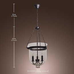 Lampadario elettrolitico in stile mini vintage classico tradizionale