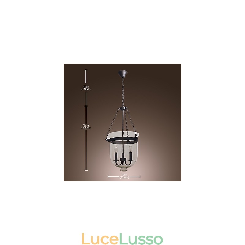 Lampadario elettrolitico in stile mini vintage classico tradizionale