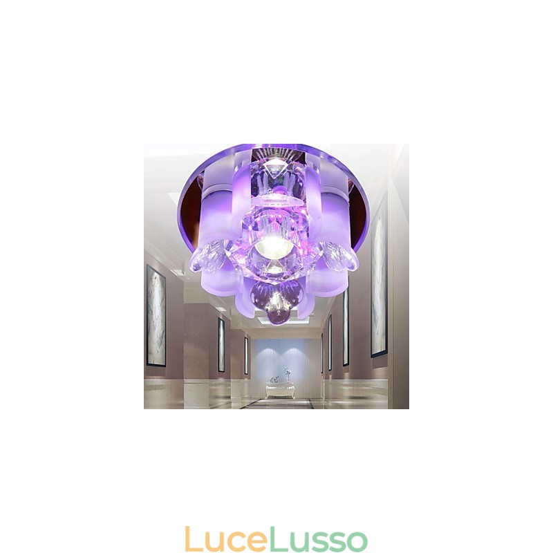 Moderno contemporaneo in cristallo metallo montaggio a filo