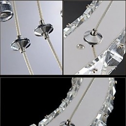Lampadari di cristallo Illuminazione Moderna Anelli Singoli K9 Grandi lampade da soffitto per interni in cristallo