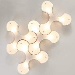 Bidesen Lampade da soffitto moderne in stile europeo semplice e grande a forma di trifoglio