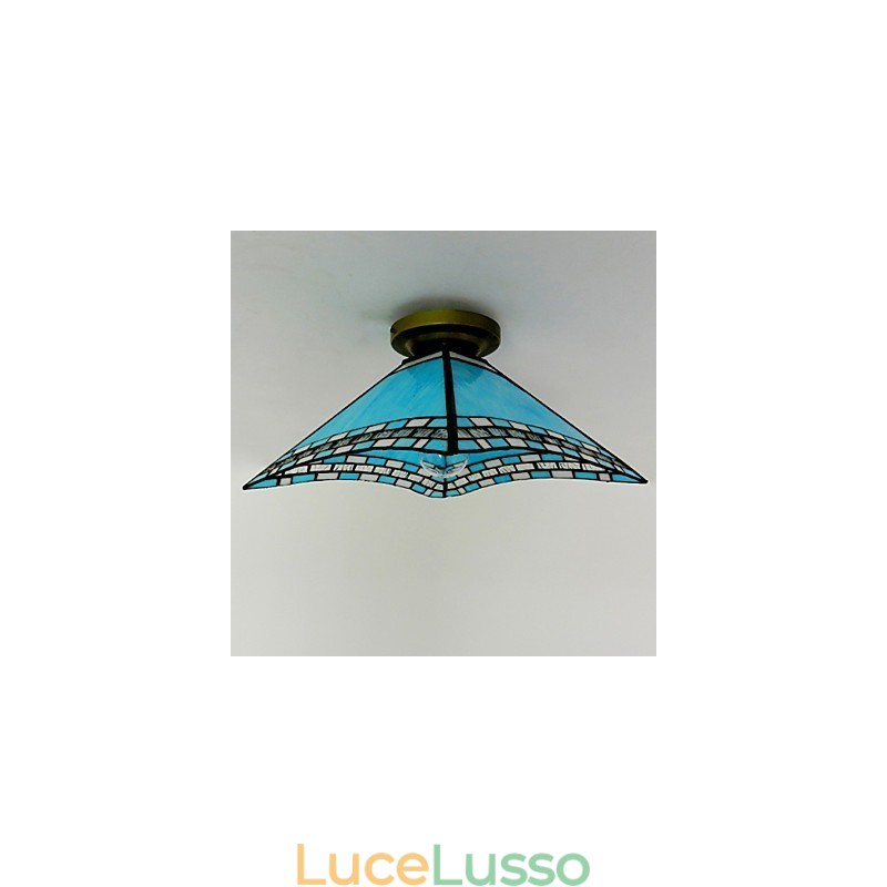 Lampada a coda di rondine da portico mediterraneo da 29,5 cm per assorbire la luce della cupola