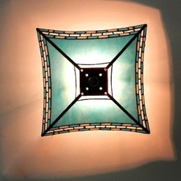 Lampada a coda di rondine da portico mediterraneo da 29,5 cm per assorbire la luce della cupola