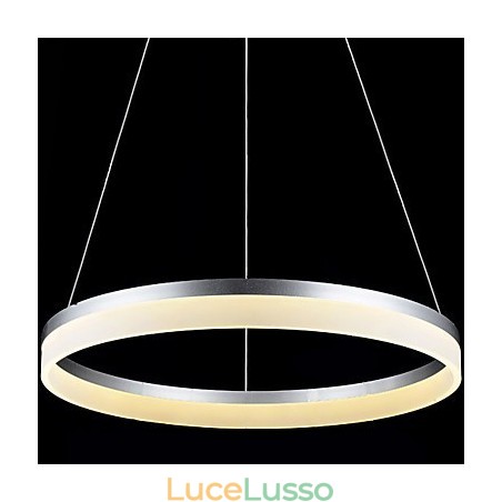 Lampada a sospensione rotonda moderna in acrilico, lampade da soffitto di lusso con anello singolo Lampada a sospensione rotonda moderna in acrilico, lampade da soffitto di lusso con anello singolo