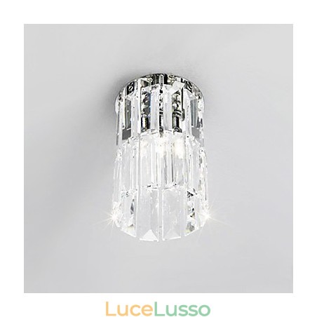 Lampada da soffitto in cristallo rotonda