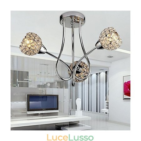 Moderno Contemporaneo Tradizionale Classico Cristallo Metallo Elettroplaccato Lampada a Sospensione Montaggio a Filo Moderno Contemporaneo Tradizionale Classico Cristallo Metallo Elettroplaccato Lampada a Sospensione Montaggio a Filo