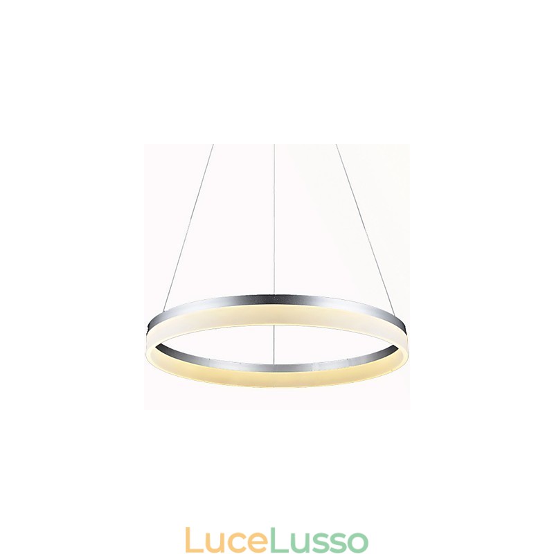 Lampada a sospensione rotonda moderna in acrilico, lampade da soffitto di lusso con anello singolo