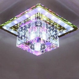 Lampada da soffitto in cristallo Faretto SMD 3W Lampada creativa Tubo luminoso Luce colorata Cupola luminosa