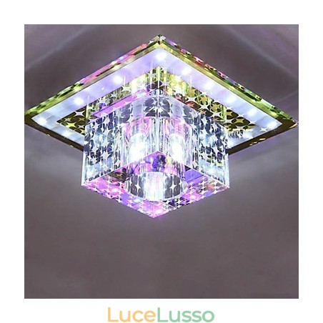Lampada da soffitto in cristallo Faretto SMD 3W Lampada creativa Tubo luminoso Luce colorata Cupola luminosa Lampada da soffitto in cristallo Faretto SMD 3W Lampada creativa Tubo luminoso Luce colorata Cupola luminosa