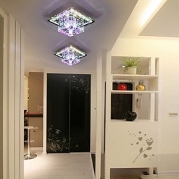 Lampada da soffitto in cristallo Faretto SMD 3W Lampada creativa Tubo luminoso Luce colorata Cupola luminosa