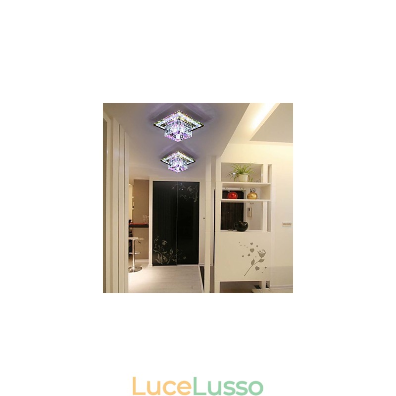 Lampada da soffitto in cristallo Faretto SMD 3W Lampada creativa Tubo luminoso Luce colorata Cupola luminosa