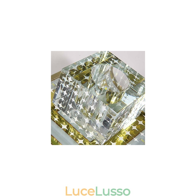 Lampada da soffitto in cristallo Faretto SMD 3W Lampada creativa Tubo luminoso Luce colorata Cupola luminosa