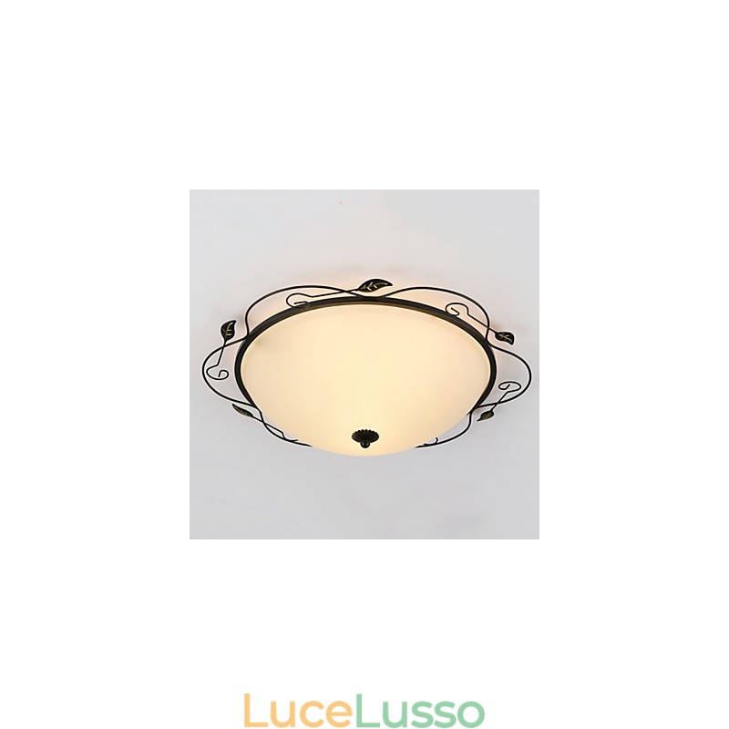 Lampada a cupola con luce di assorbimento rurale classica in stile europeo da 32 cm
