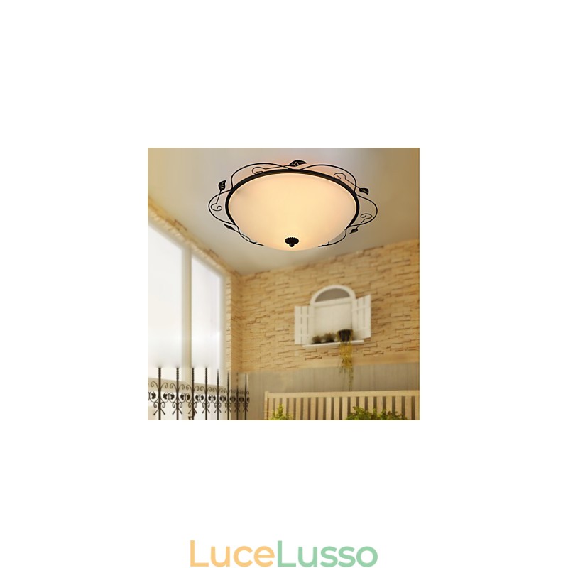 Lampada a cupola con luce di assorbimento rurale classica in stile europeo da 32 cm