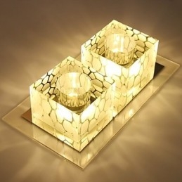27*15*5CM Lampada da soffitto in cristallo Faretto SMD 6W Lampada creativa Tubo Luce Colorata Cupola Luce