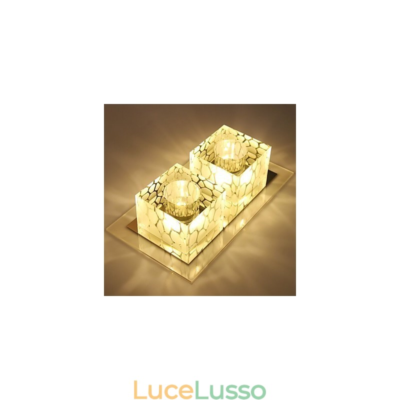 27*15*5CM Lampada da soffitto in cristallo Faretto SMD 6W Lampada creativa Tubo Luce Colorata Cupola Luce
