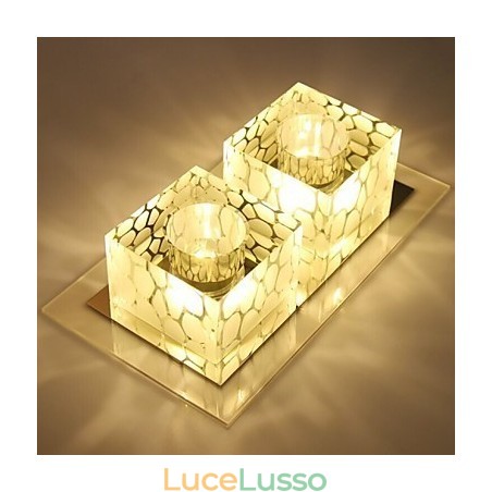 27*15*5CM Lampada da soffitto in cristallo Faretto SMD 6W Lampada creativa Tubo Luce Colorata Cupola Luce 27*15*5CM Lampada da soffitto in cristallo Faretto SMD 6W Lampada creativa Tubo Luce Colorata Cupola Luce