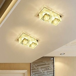 27*15*5CM Lampada da soffitto in cristallo Faretto SMD 6W Lampada creativa Tubo Luce Colorata Cupola Luce