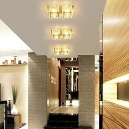27*15*5CM Lampada da soffitto in cristallo Faretto SMD 6W Lampada creativa Tubo Luce Colorata Cupola Luce